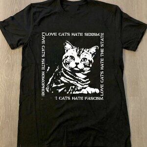 Retro Real Emotional Trash Cat T Shirt Funny Cat Lover Tshirts